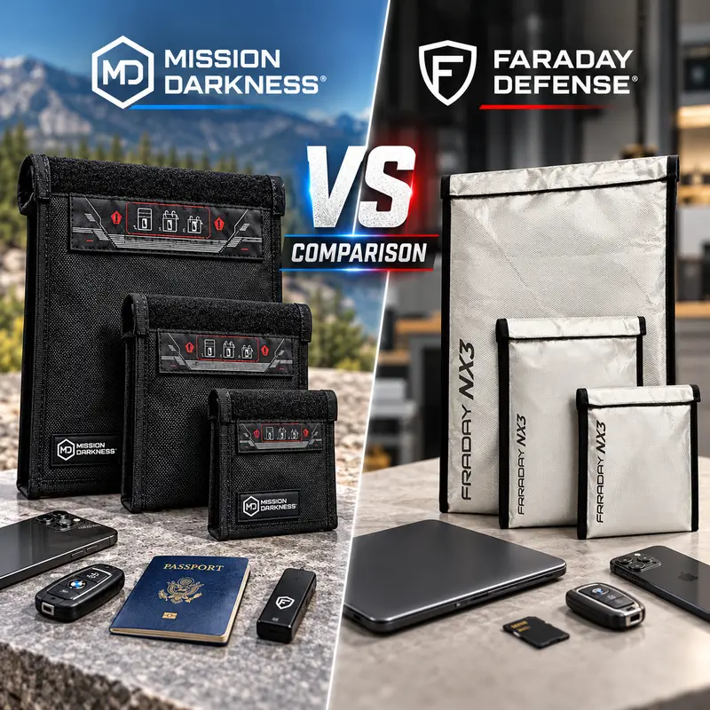 Mission Darkness Faraday Bag vs Faraday Defense NX3